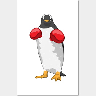 Penguin Boxer Boxing gloves Posters and Art